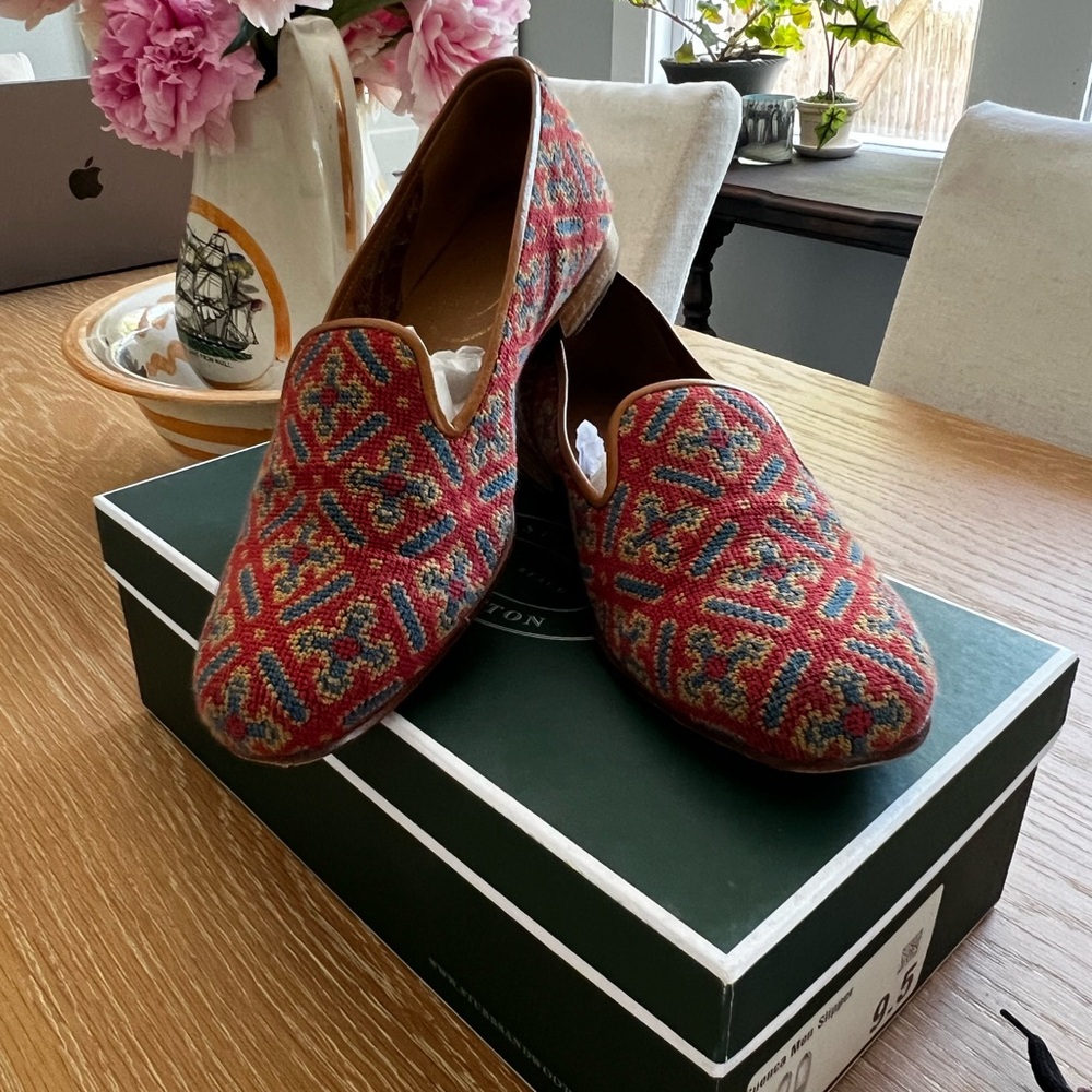 Stubbs & Wootton Men’s Cuenca Needlepoint Slippers